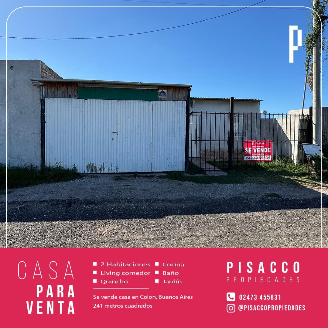 Casa con quincho y jardín en Colón
